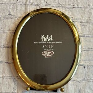 VINTAGE LEGO SOLID BRASS HAND POLISHED & LACQUER COATED PICTURE FRAME KOREA